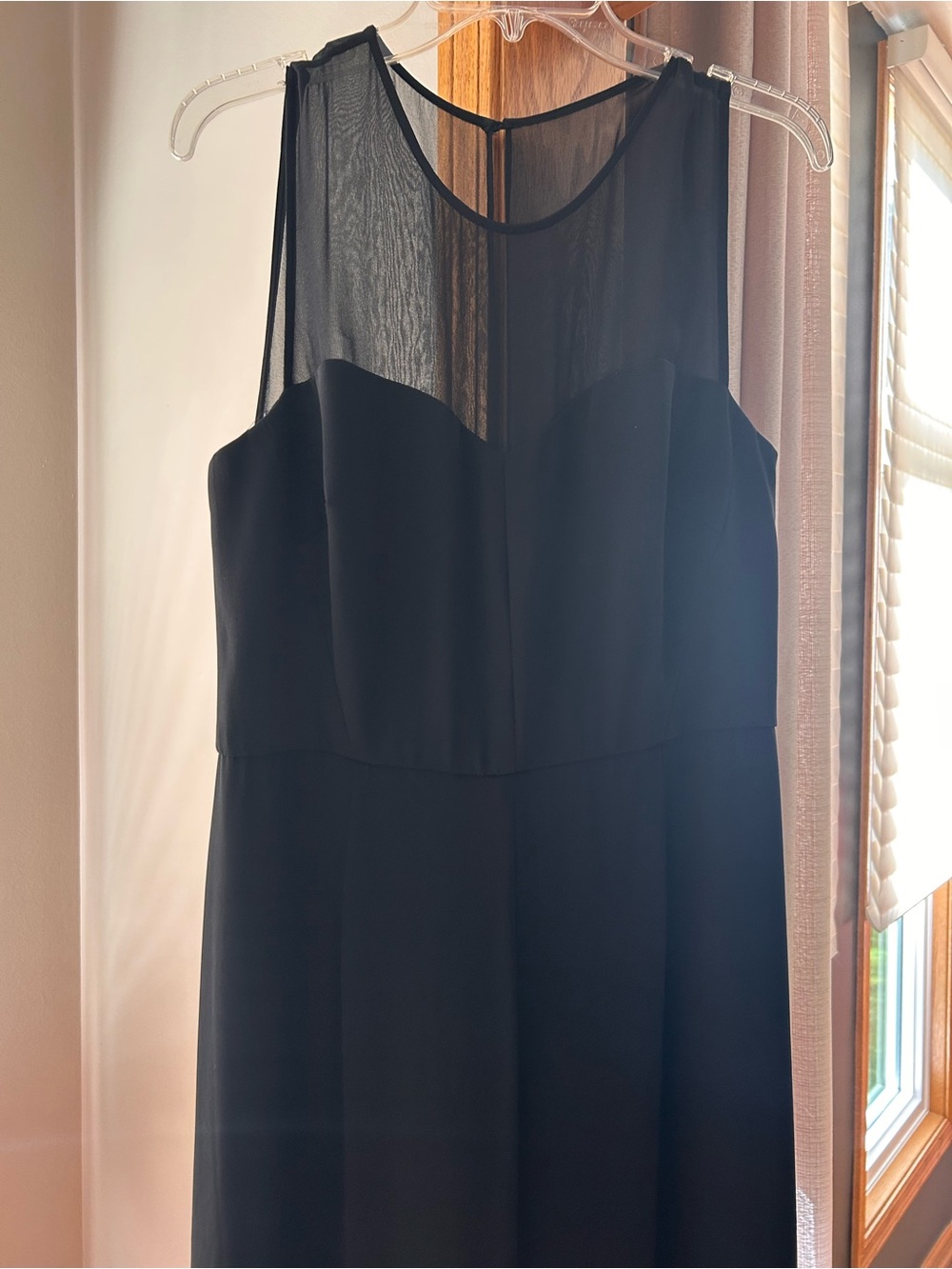 ANTONIO MELANI Black Jumpsuit w Sheer top & fitted bodice